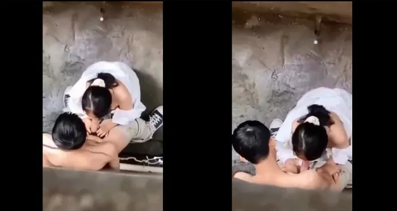 Quay lén em nữ sinh bj cho anh bồ trong hẻm